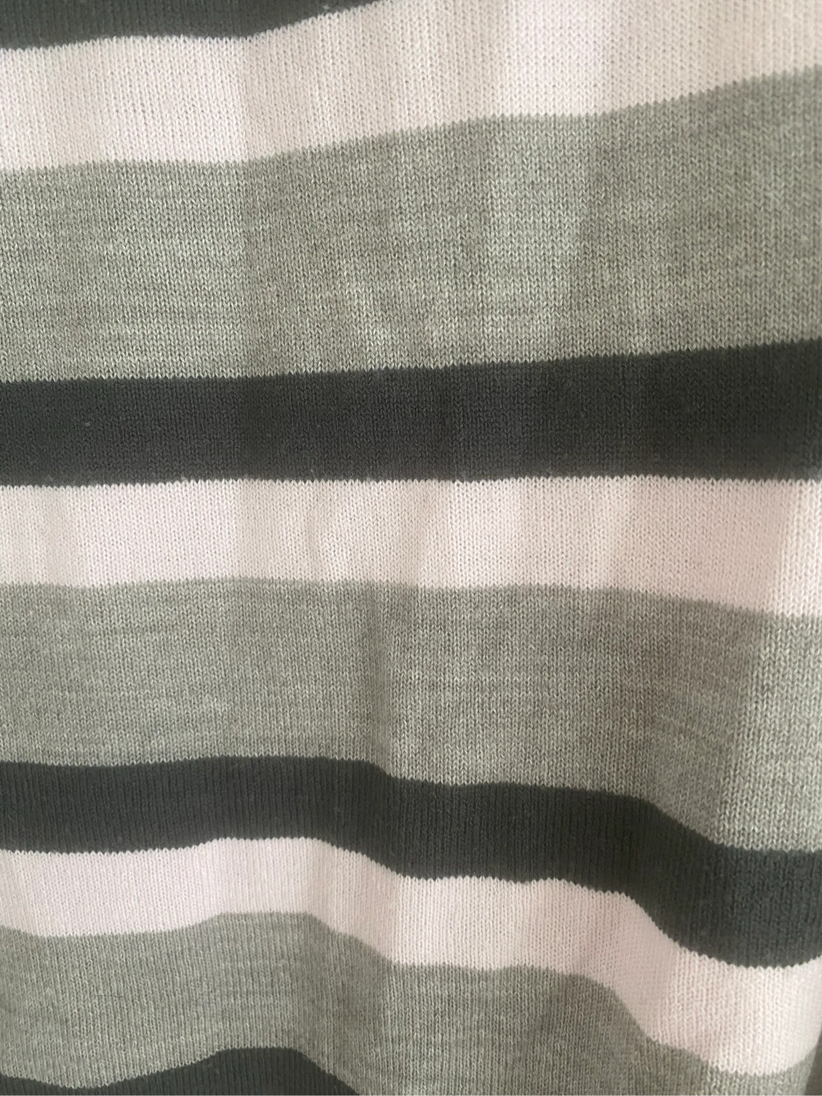 Suéter rayado para mujer XXL - Gris / Negro / Rosa pálido - Cuello redondo oversize - 100% Acrílico – photo 4